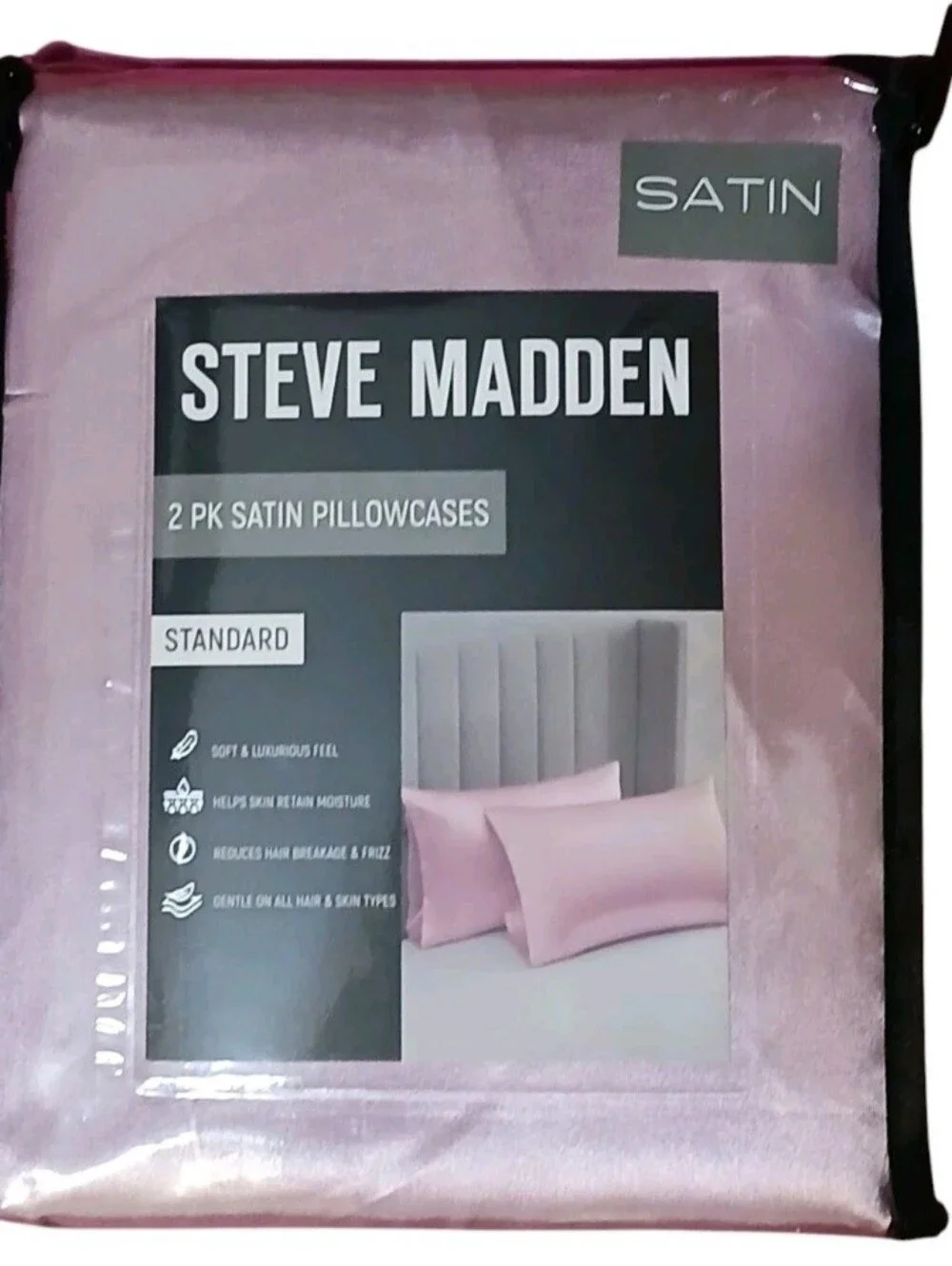 Steve Madden satin pillowcases Lilac Pink